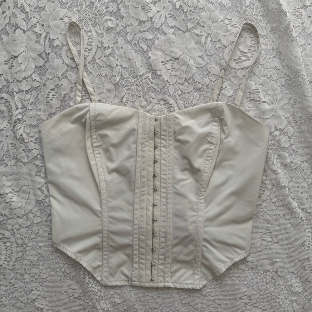 NWOT Reformation London Corset Top Bone Color Size 4 Minimalist Boho Modern
